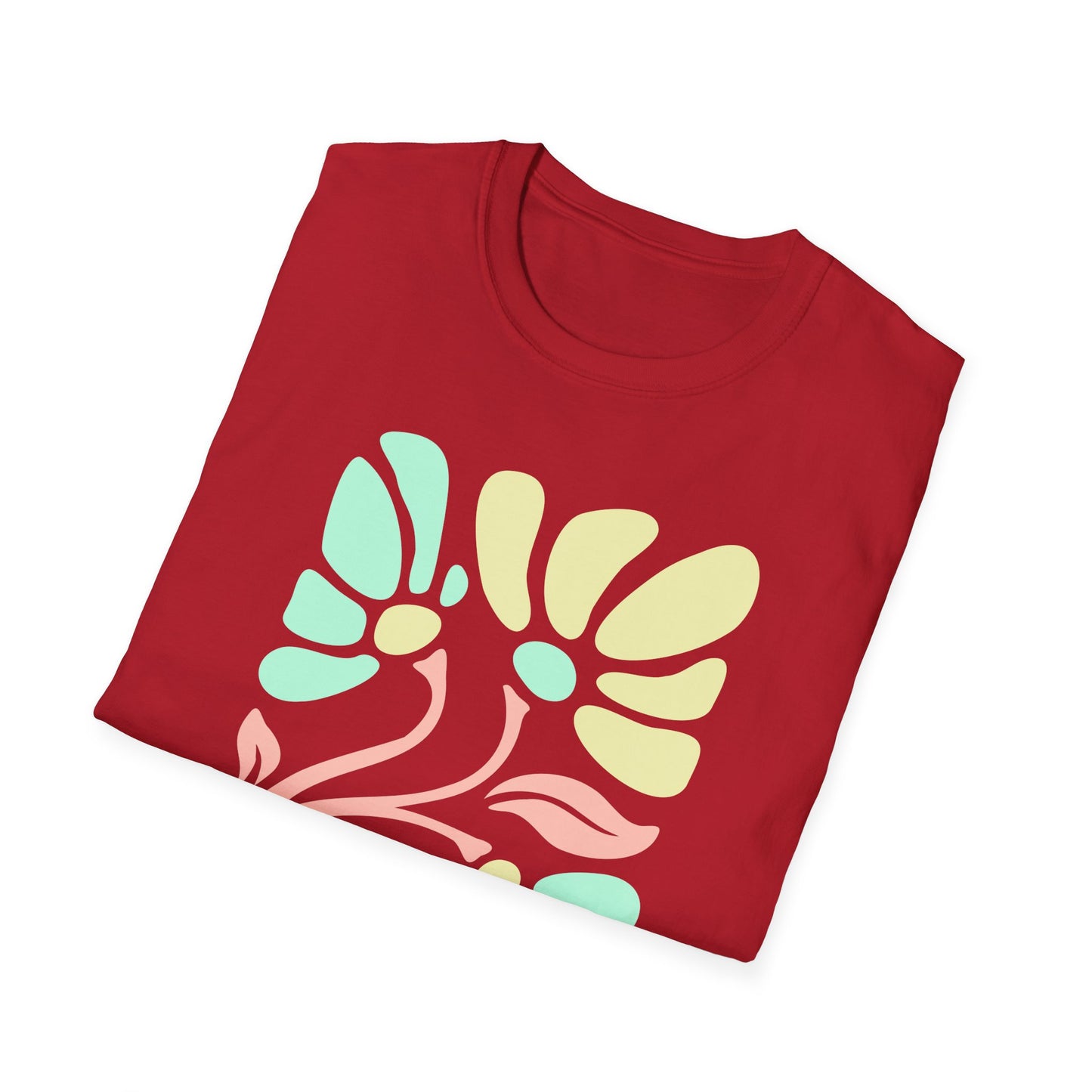 Teach Peace Floral T-Shirt — Retro Pastel Flower Graphic Tee