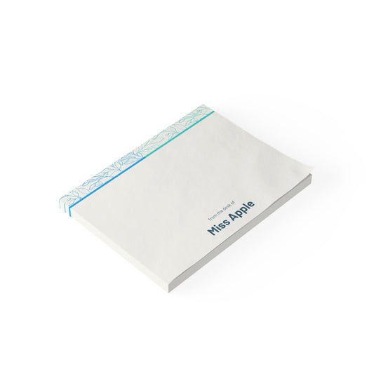 Personalized Teacher Post-it® Note Pad, Custom From the Desk of Stationery, 4x3 Inch, 50 Sheets
