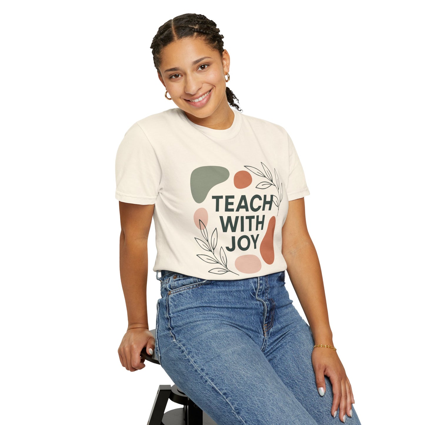 Teach With Joy Shirt | Boho Teacher Tee | Comfort Colors® Graphic T-Shirt