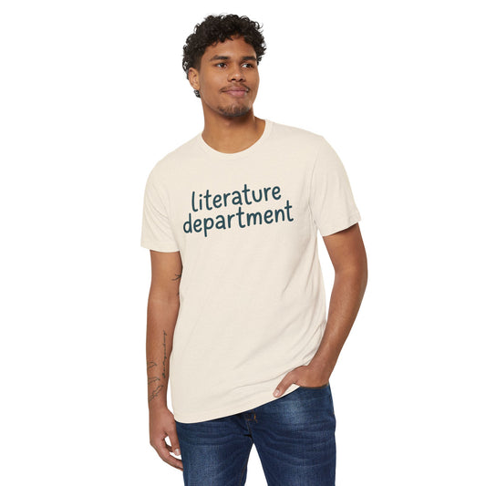 Literature Department Organic T-Shirt — Minimalist Book Lover Tee