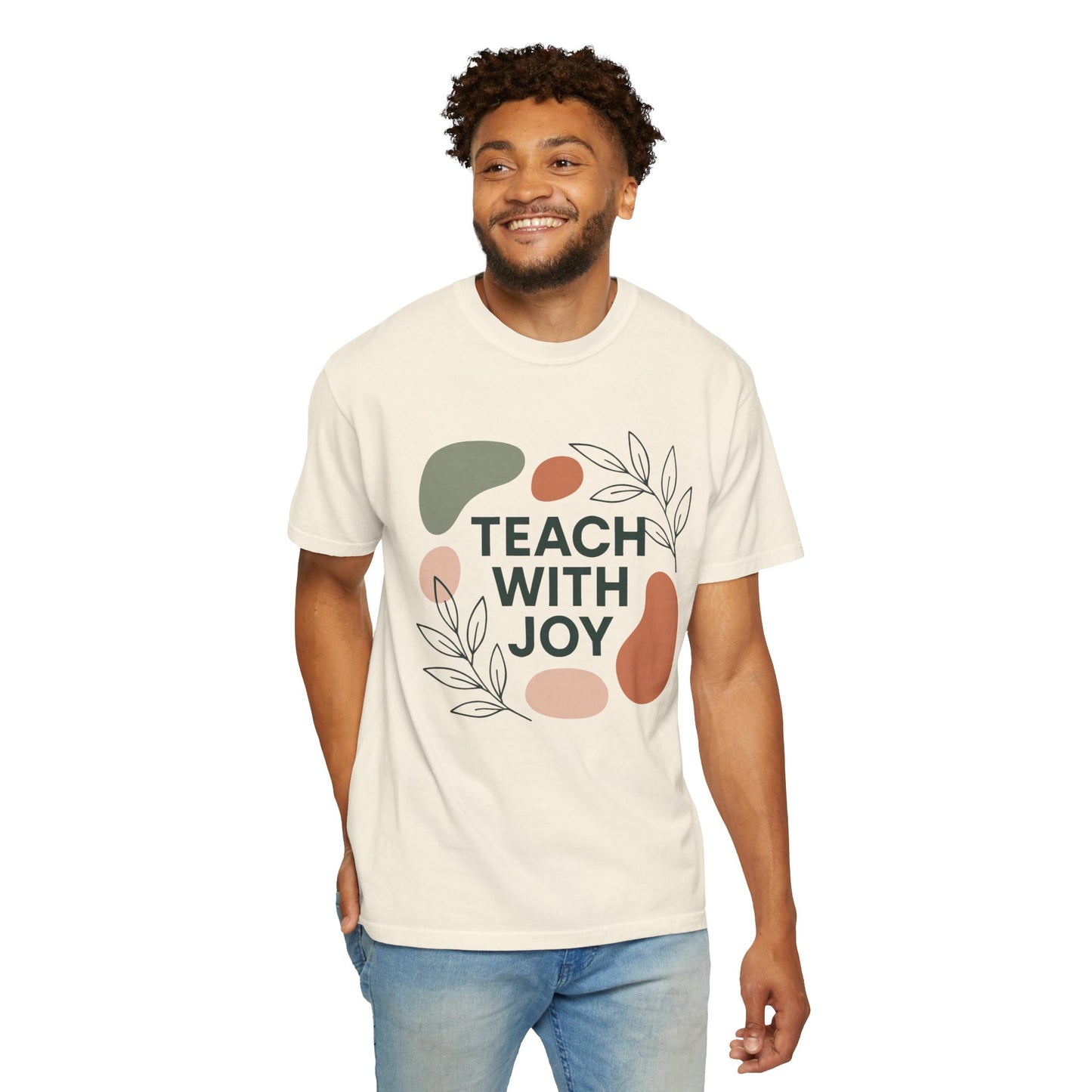 Teach With Joy Shirt | Boho Teacher Tee | Comfort Colors® Graphic T-Shirt