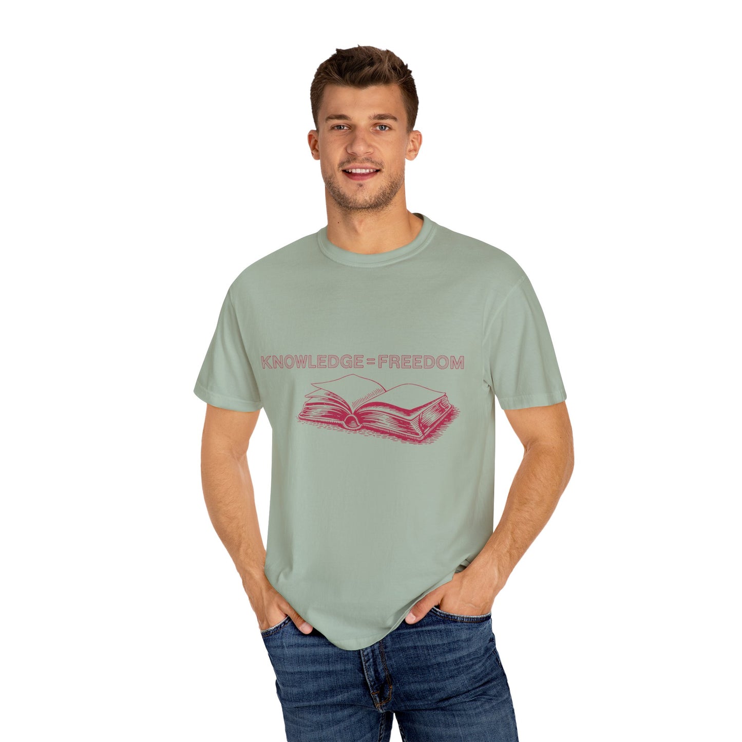 Knowledge = Freedom Shirt | Teacher Book Graphic Tee | Comfort Colors® Butter
