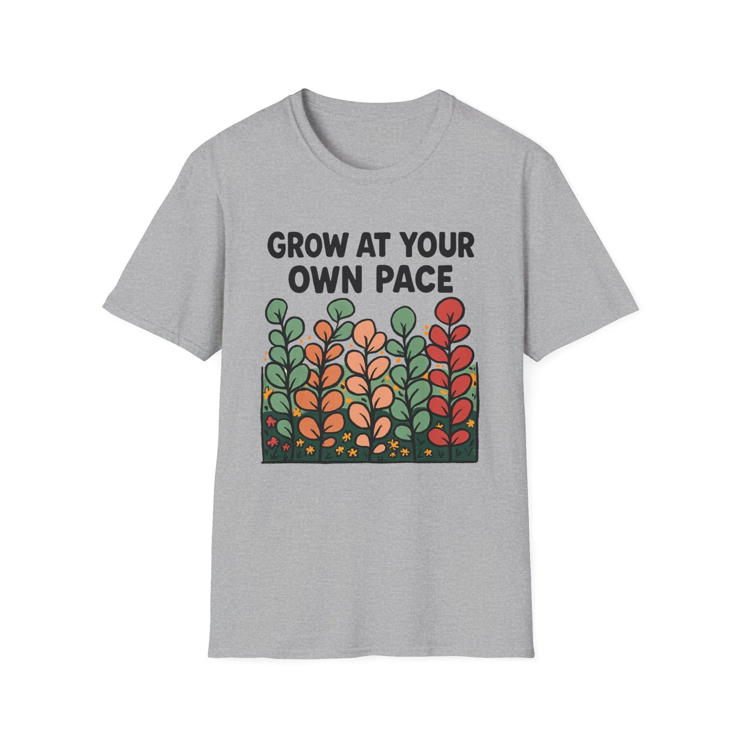 Grow at Your Own Pace Shirt β Retro Floral Graphic Tee, Comfort Colors Inspired, Growth Mindset T-Shirt for Women, Teachers & Everyday Wear