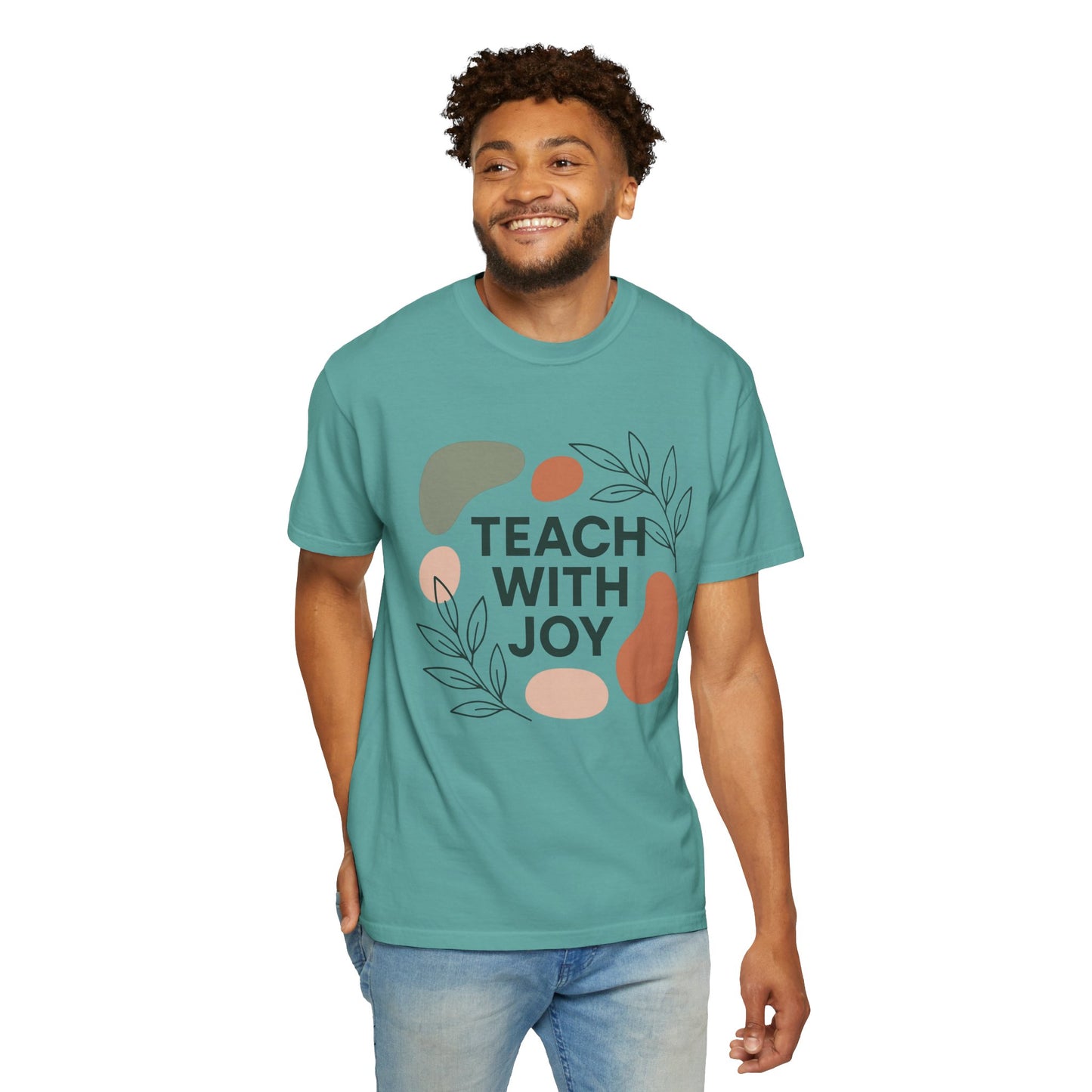 Teach With Joy Shirt | Boho Teacher Tee | Comfort Colors® Graphic T-Shirt