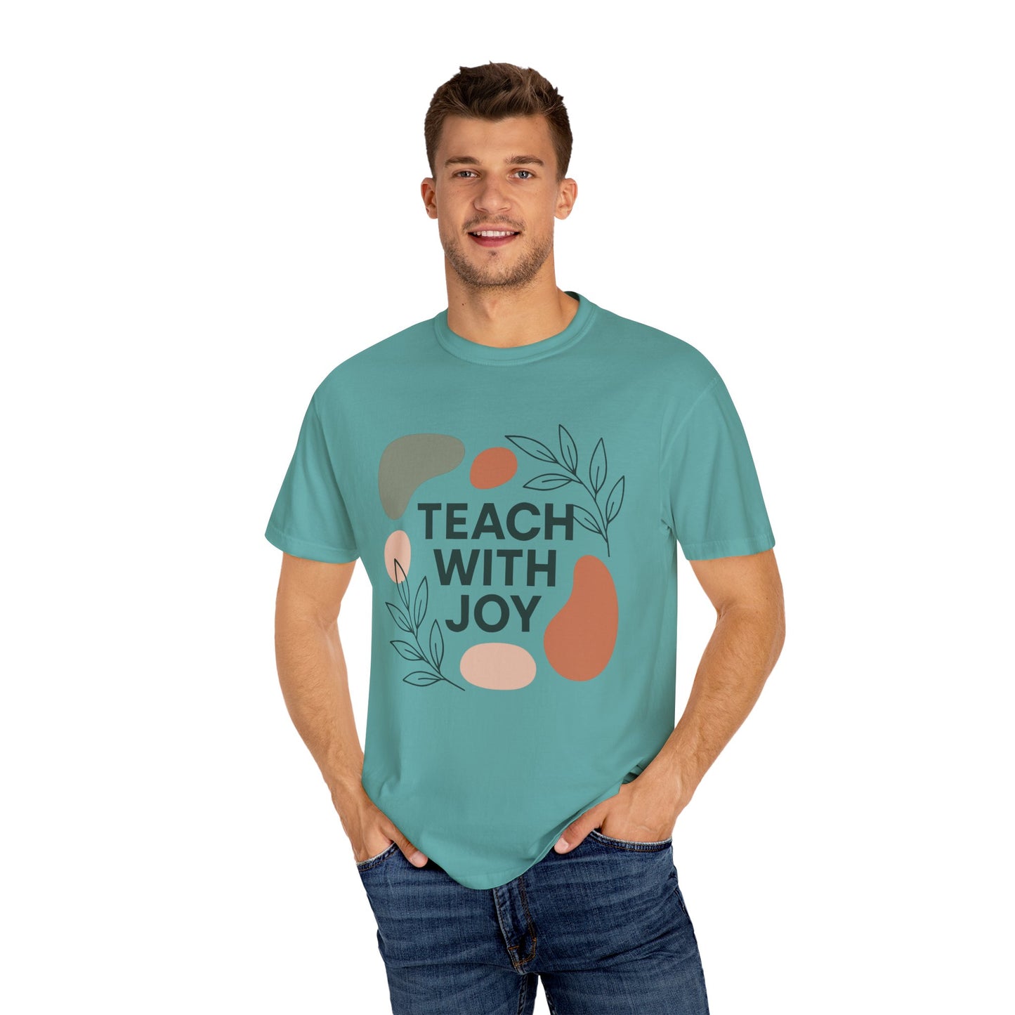 Teach With Joy Shirt | Boho Teacher Tee | Comfort Colors® Graphic T-Shirt