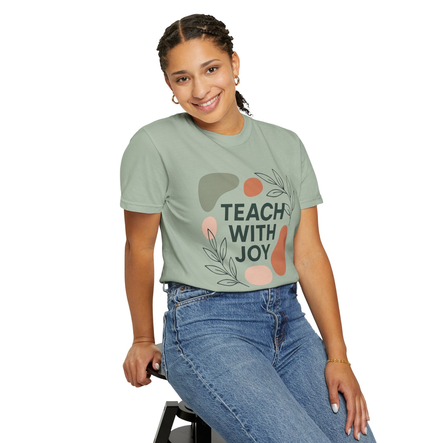 Teach With Joy Shirt | Boho Teacher Tee | Comfort Colors® Graphic T-Shirt