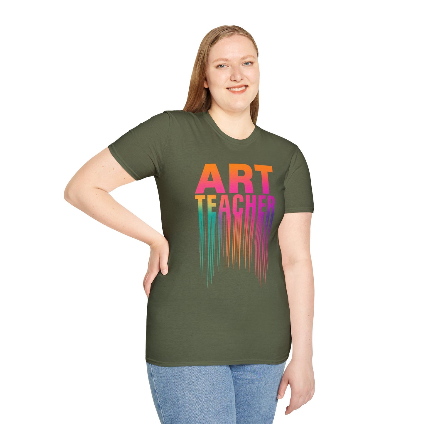 Art Teacher Dripping Paint Tee