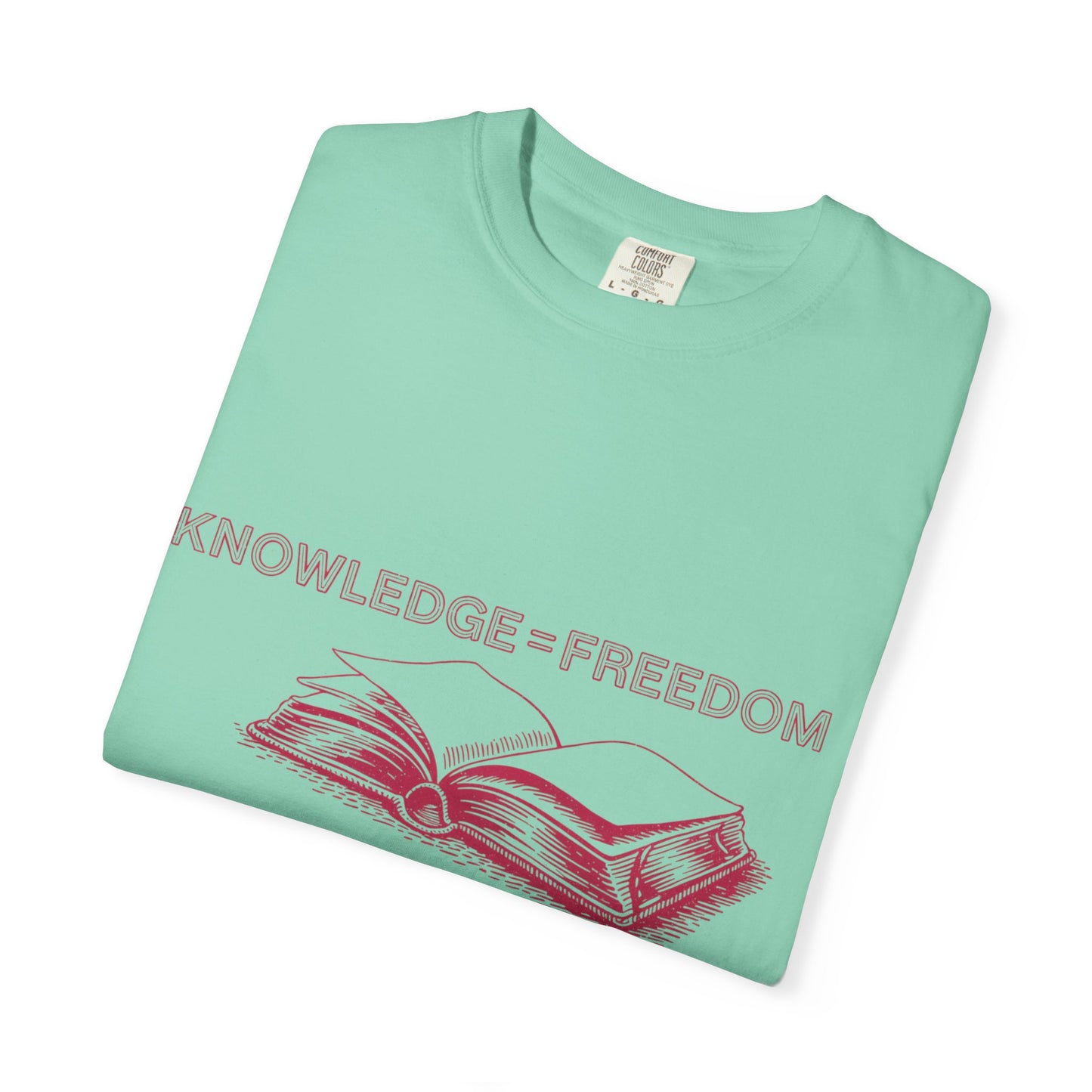Knowledge = Freedom Shirt | Teacher Book Graphic Tee | Comfort Colors® Butter