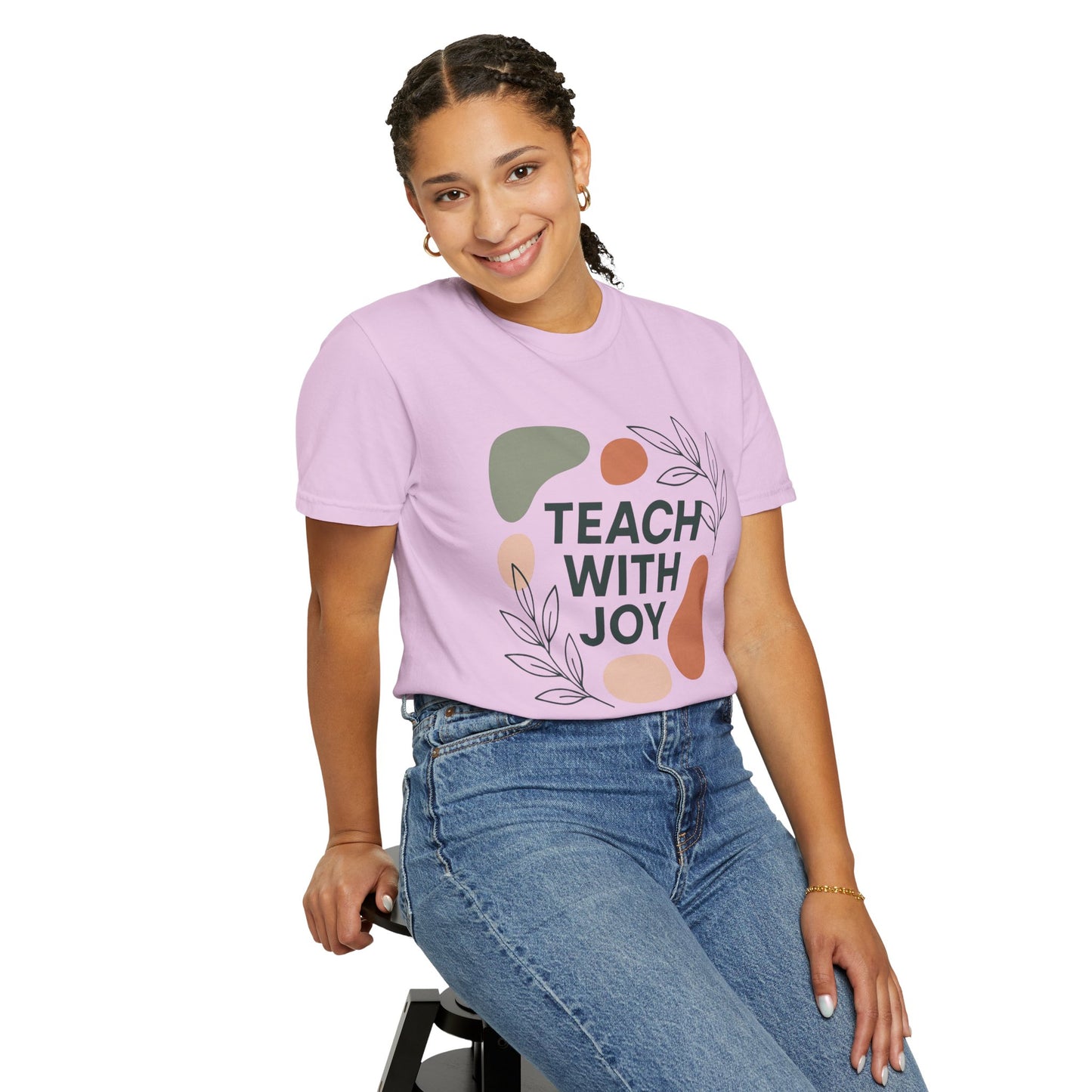 Teach With Joy Shirt | Boho Teacher Tee | Comfort Colors® Graphic T-Shirt