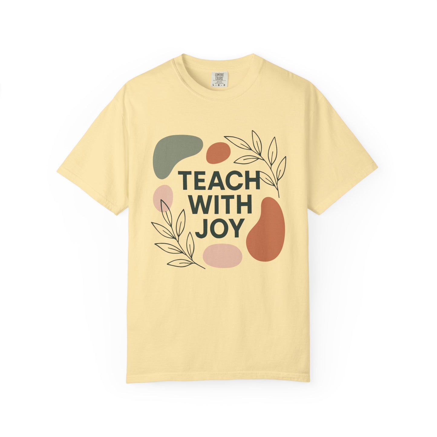 Teach With Joy Shirt | Boho Teacher Tee | Comfort Colors® Graphic T-Shirt
