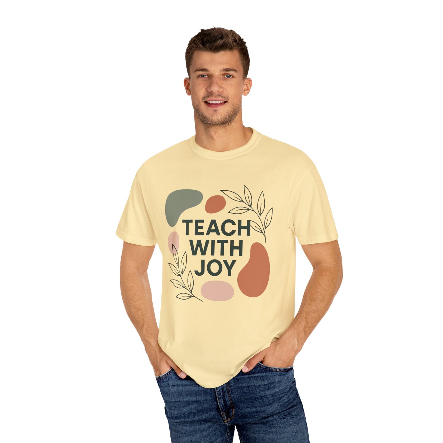 Teach With Joy Shirt | Boho Teacher Tee | Comfort Colors® Graphic T-Shirt