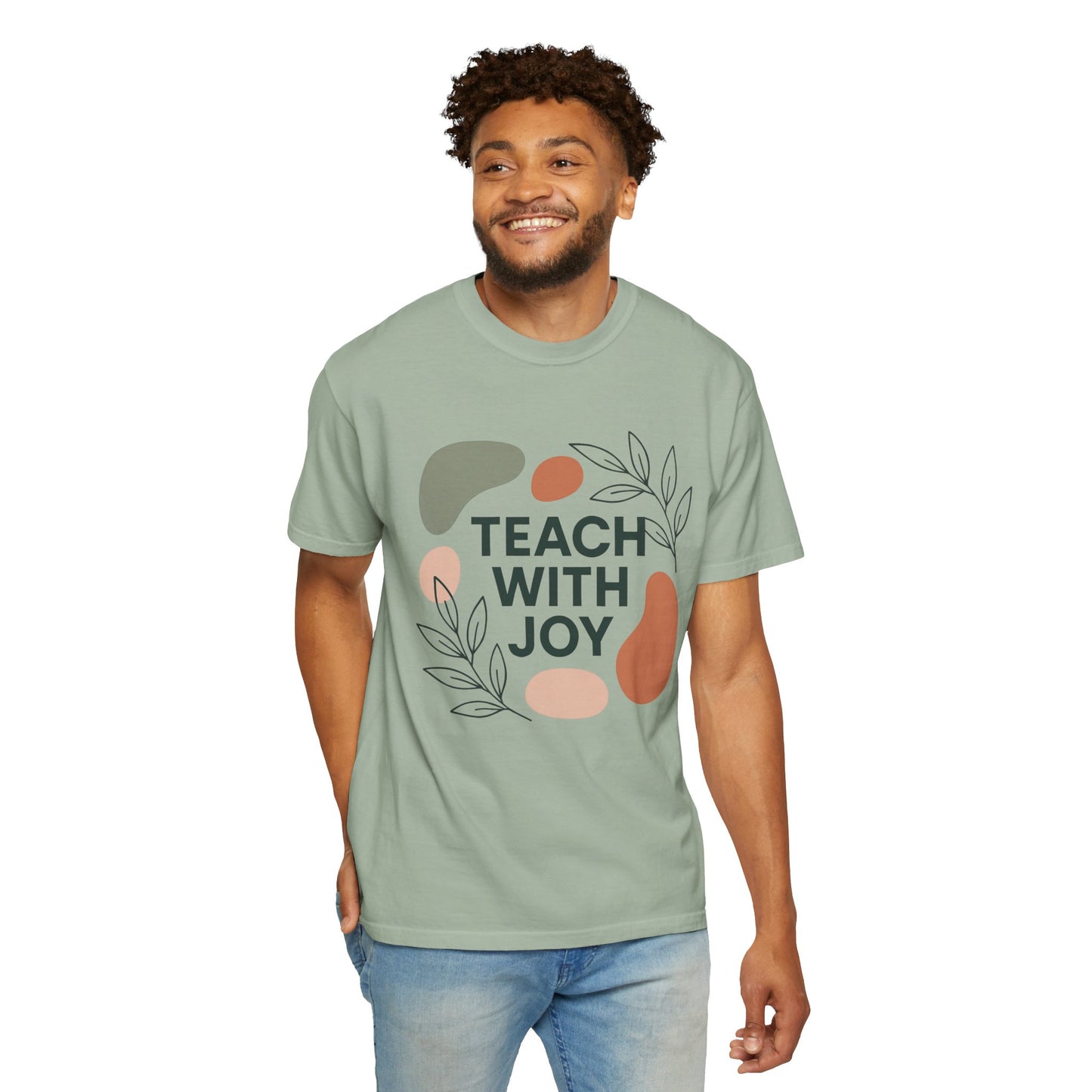 Teach With Joy Shirt | Boho Teacher Tee | Comfort Colors® Graphic T-Shirt