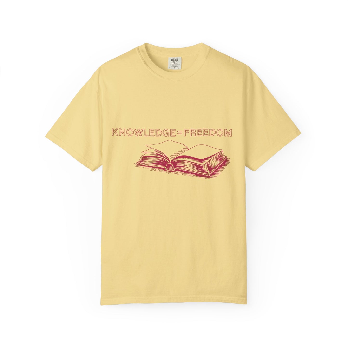Knowledge = Freedom Shirt | Teacher Book Graphic Tee | Comfort Colors® Butter