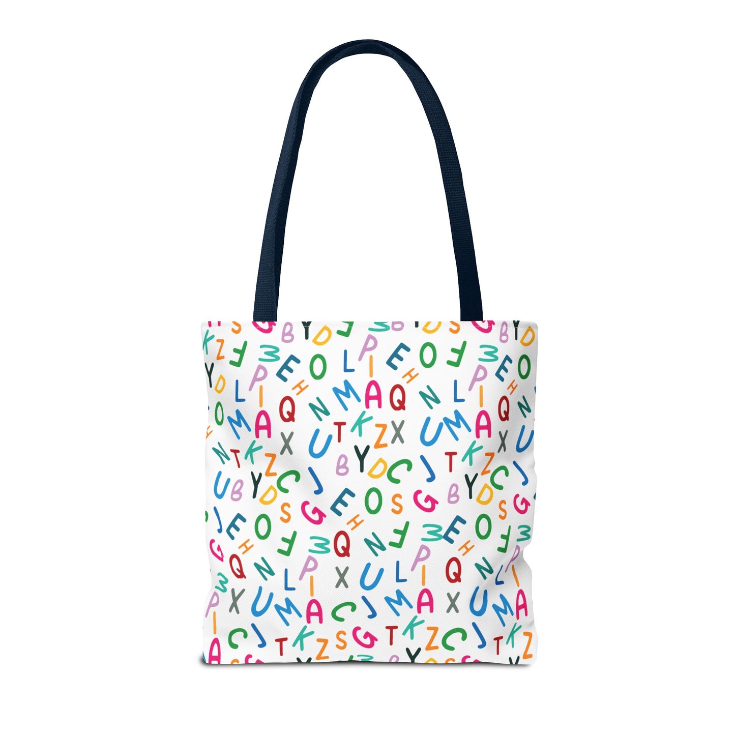 Colorful Alphabet Pattern Tote Bag