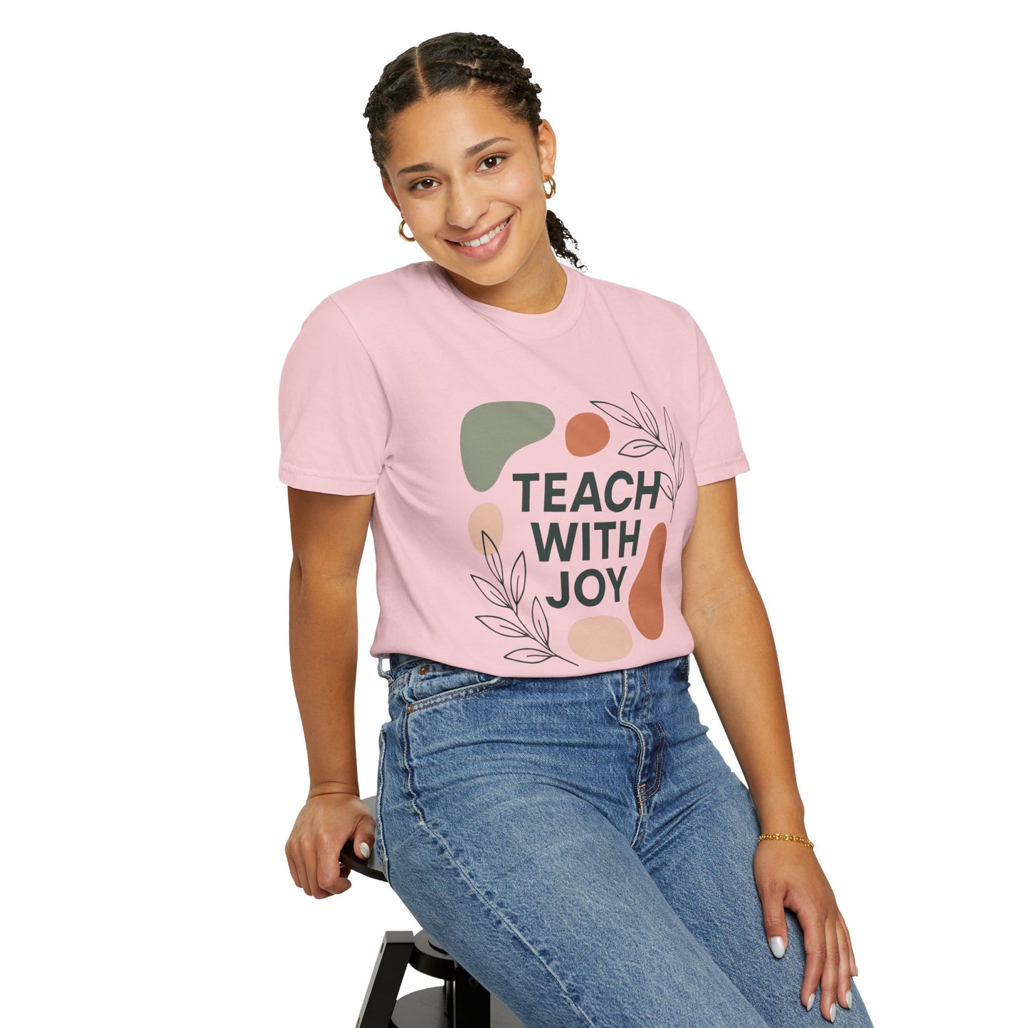 Teach With Joy Shirt | Boho Teacher Tee | Comfort Colors® Graphic T-Shirt