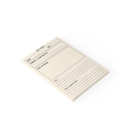 Classroom Exit Ticket Post-it® Pad, 4x6 Formative Assessment