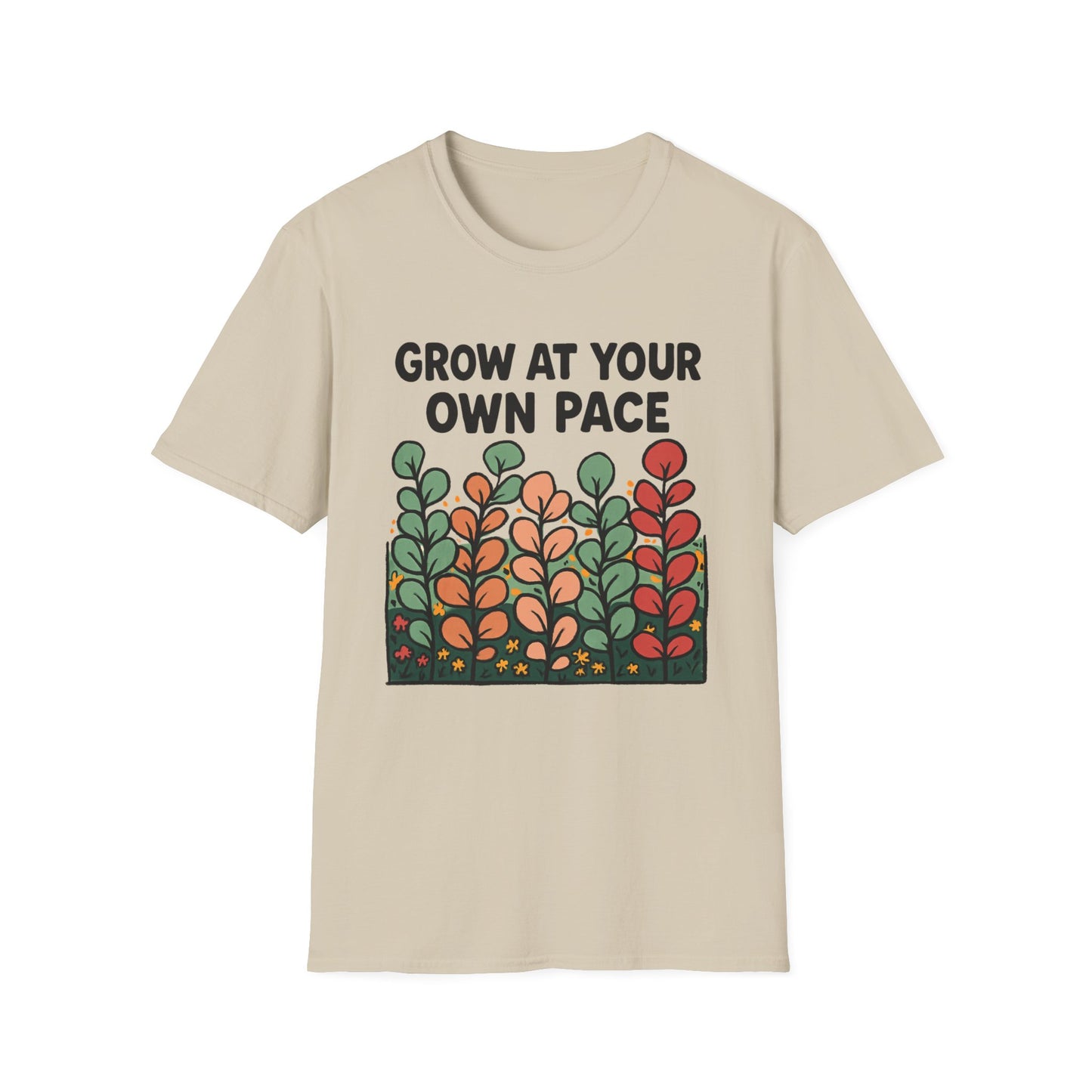 Grow at Your Own Pace Shirt β Retro Floral Graphic Tee, Comfort Colors Inspired, Growth Mindset T-Shirt for Women, Teachers & Everyday Wear