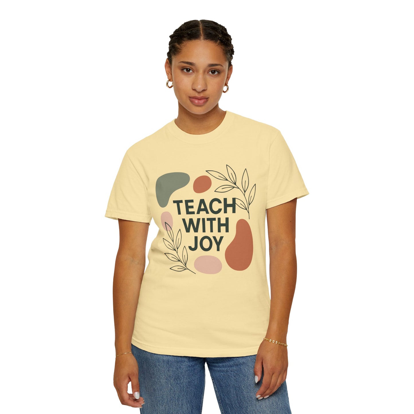 Teach With Joy Shirt | Boho Teacher Tee | Comfort Colors® Graphic T-Shirt