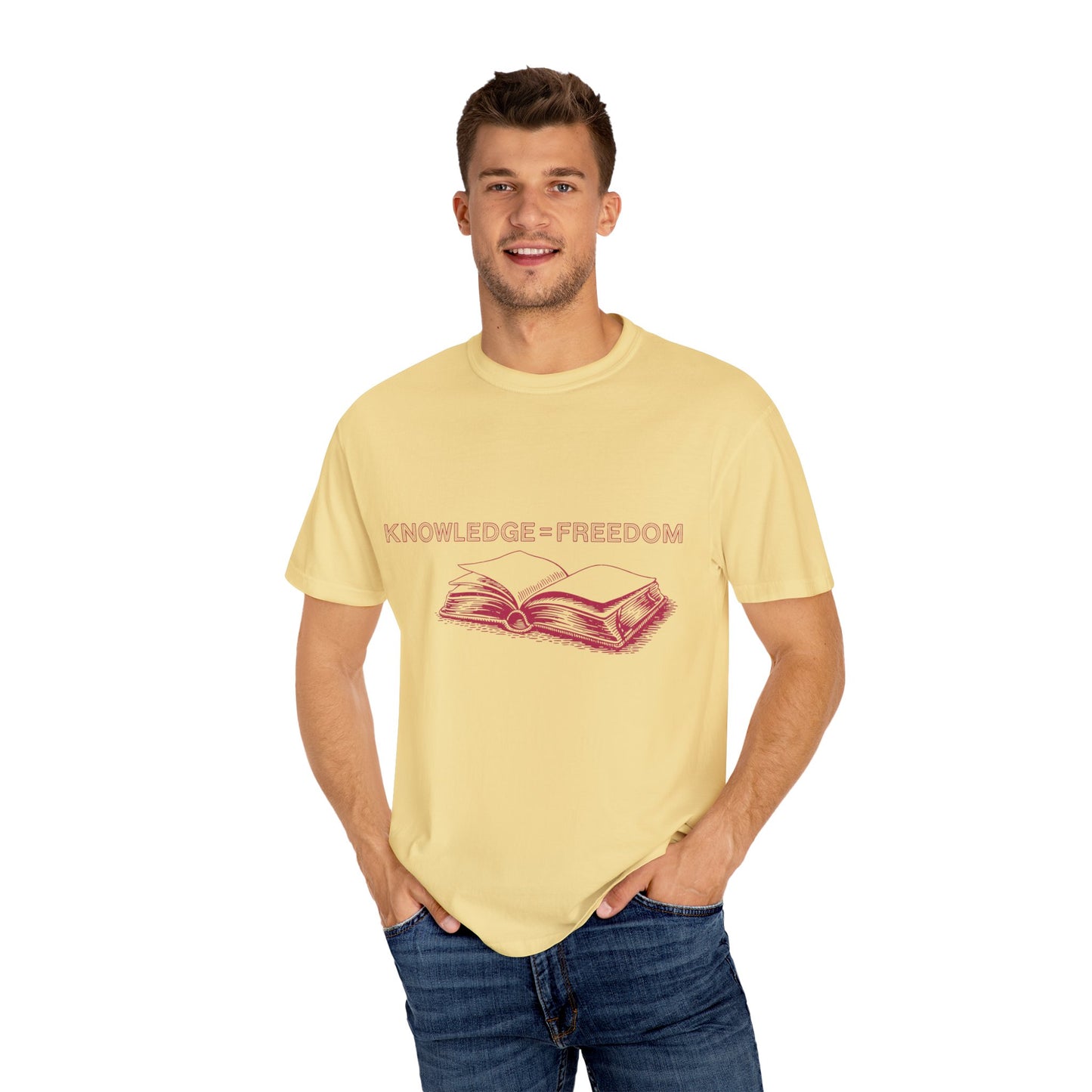 Knowledge = Freedom Shirt | Teacher Book Graphic Tee | Comfort Colors® Butter