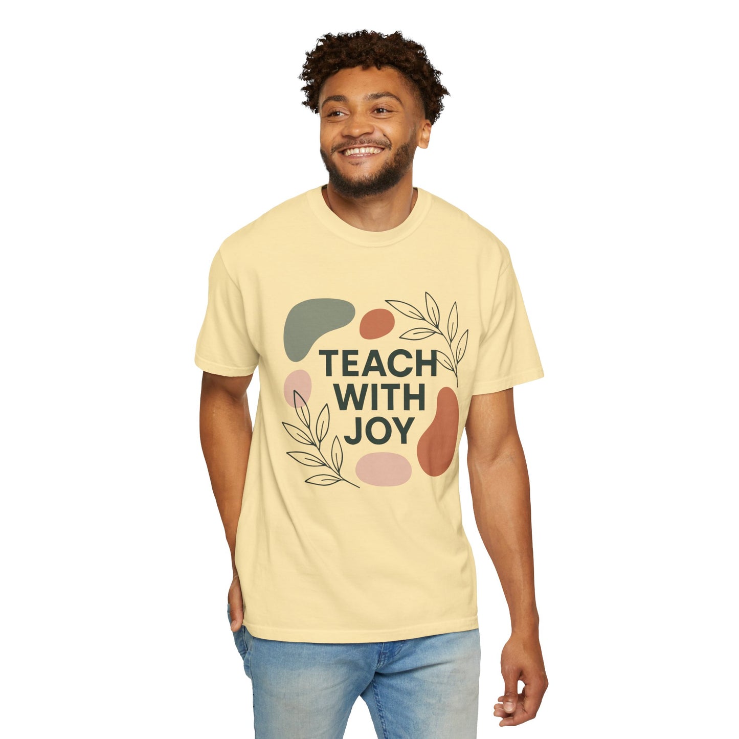 Teach With Joy Shirt | Boho Teacher Tee | Comfort Colors® Graphic T-Shirt