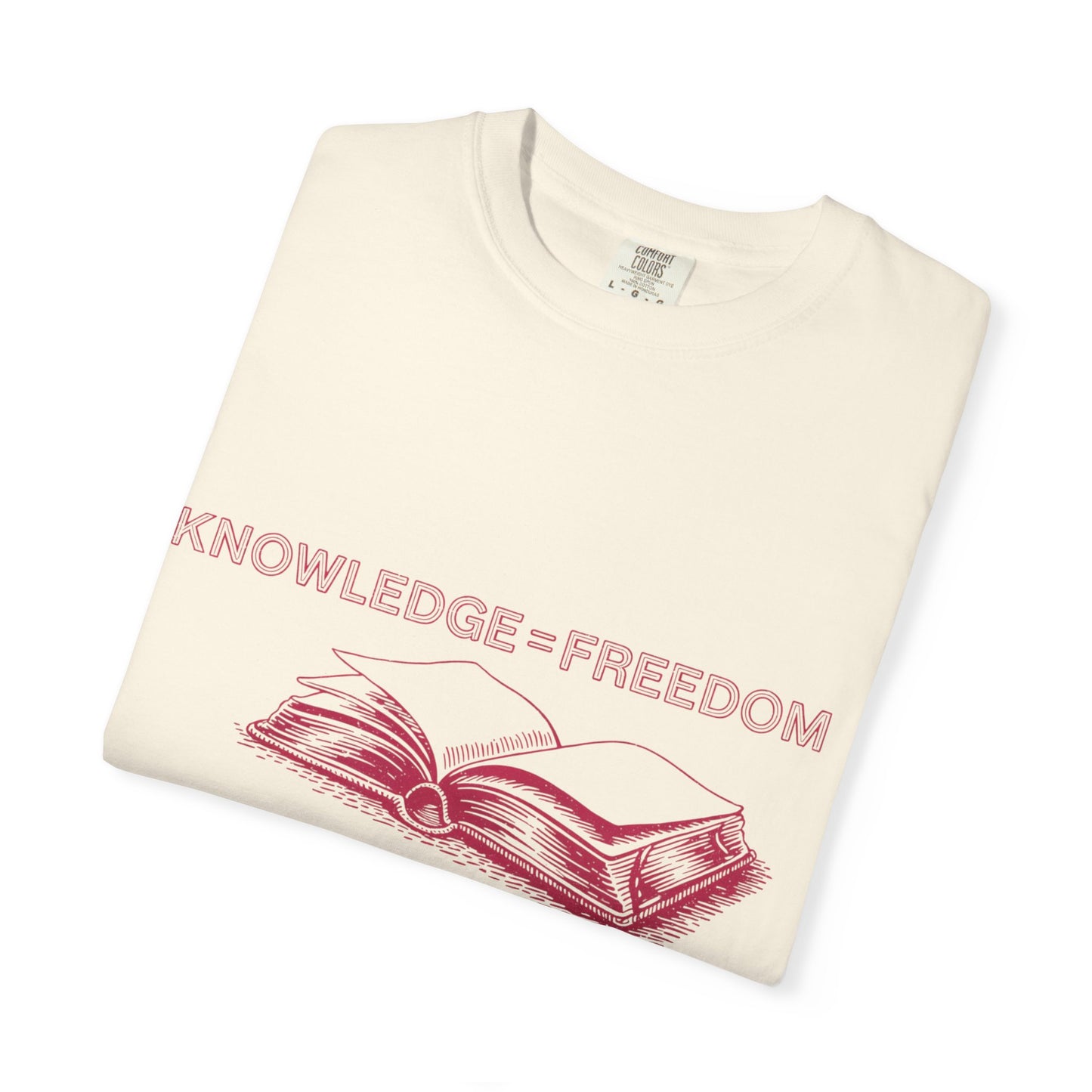 Knowledge = Freedom Shirt | Teacher Book Graphic Tee | Comfort Colors® Butter
