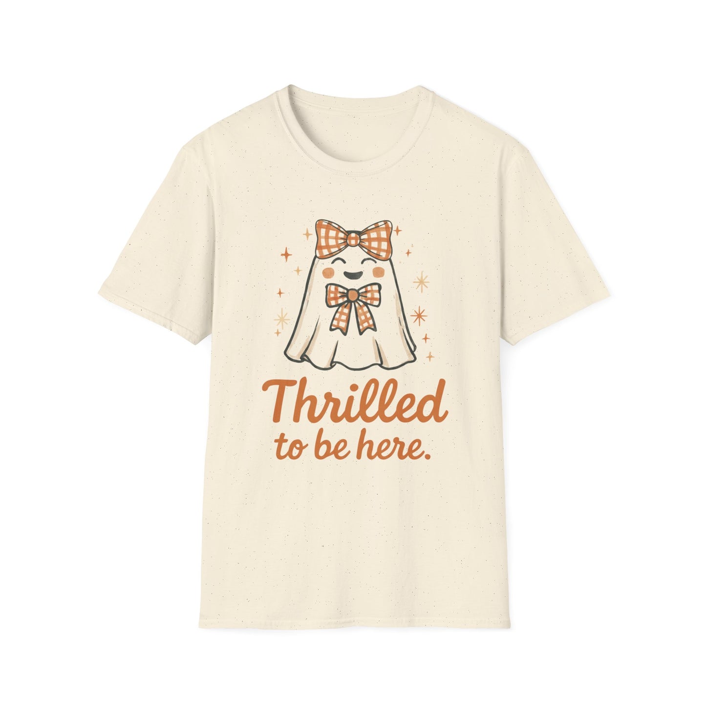 Thrilled to Be Here Ghost T-Shirt • Cute Fall Halloween Tee • Retro Teacher & Classroom Shirt