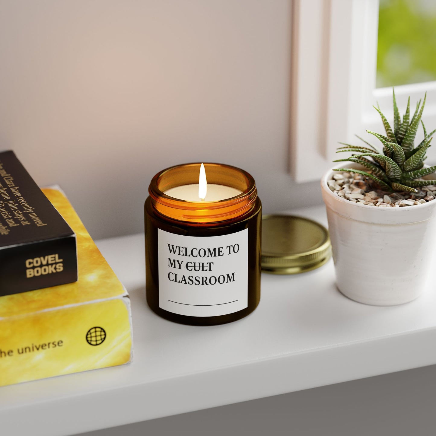 Scented Candle - Welcome to My Cult Classroom, Teacher Gift, Cozy Home Decor, Relaxation Candle, Classroom Decor