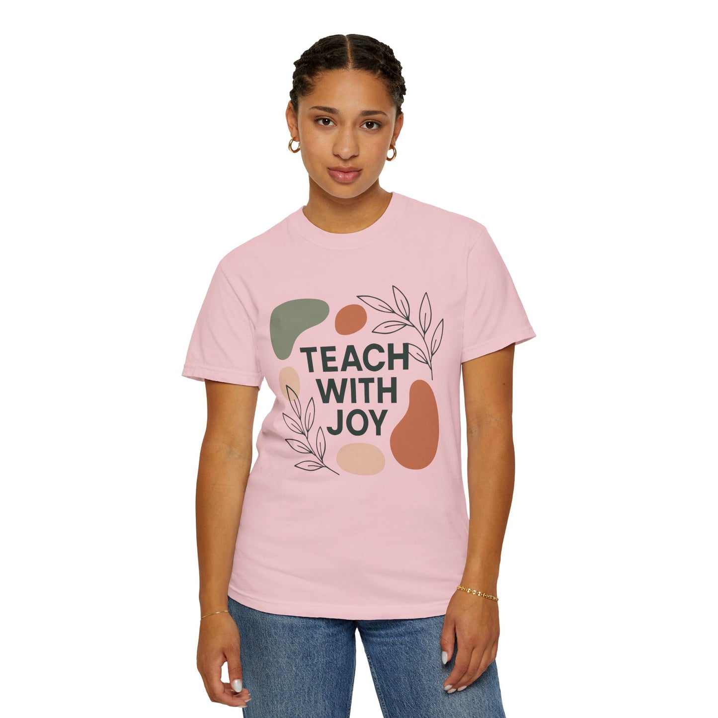 Teach With Joy Shirt | Boho Teacher Tee | Comfort Colors® Graphic T-Shirt