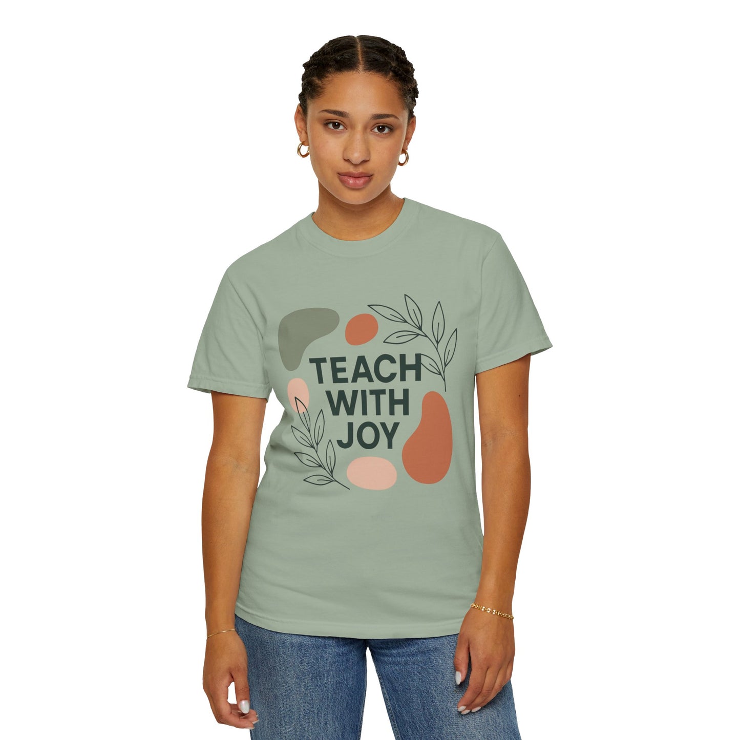 Teach With Joy Shirt | Boho Teacher Tee | Comfort Colors® Graphic T-Shirt