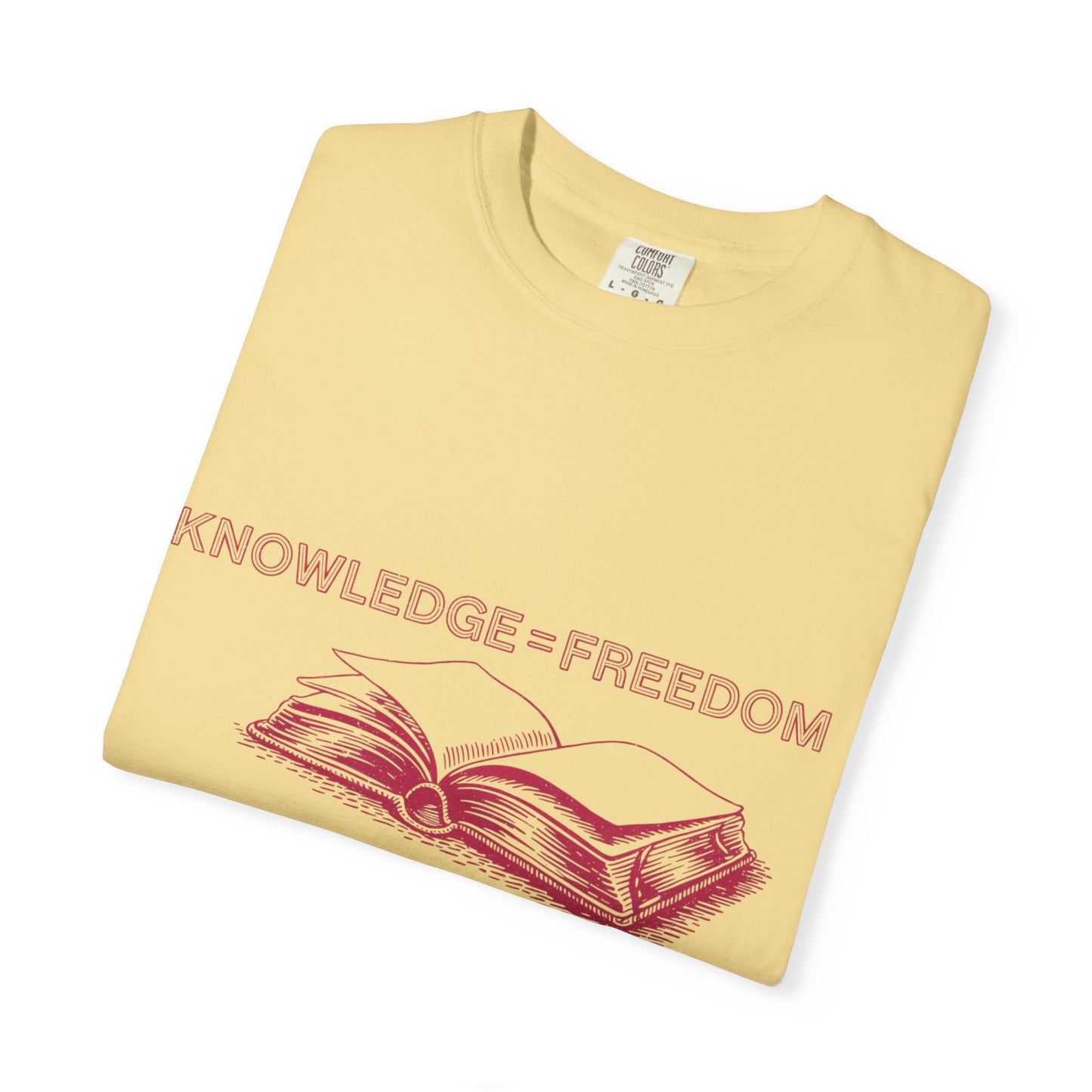 Knowledge = Freedom Shirt | Teacher Book Graphic Tee | Comfort Colors® Butter