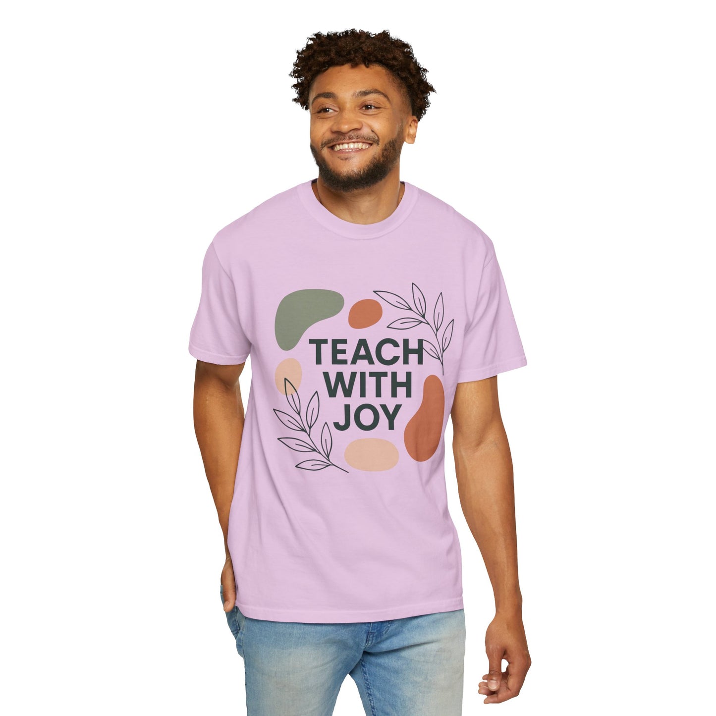 Teach With Joy Shirt | Boho Teacher Tee | Comfort Colors® Graphic T-Shirt