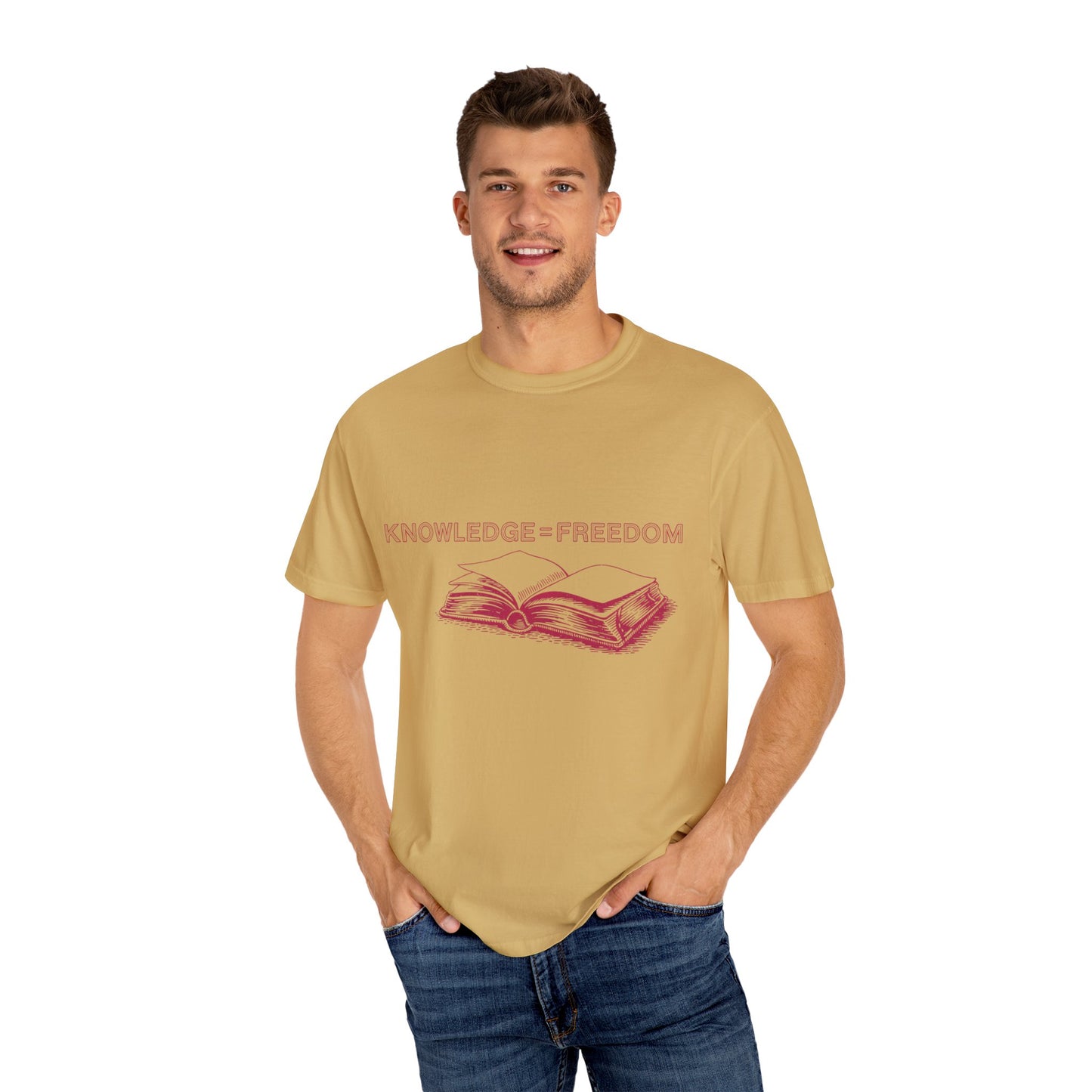 Knowledge = Freedom Shirt | Teacher Book Graphic Tee | Comfort Colors® Butter