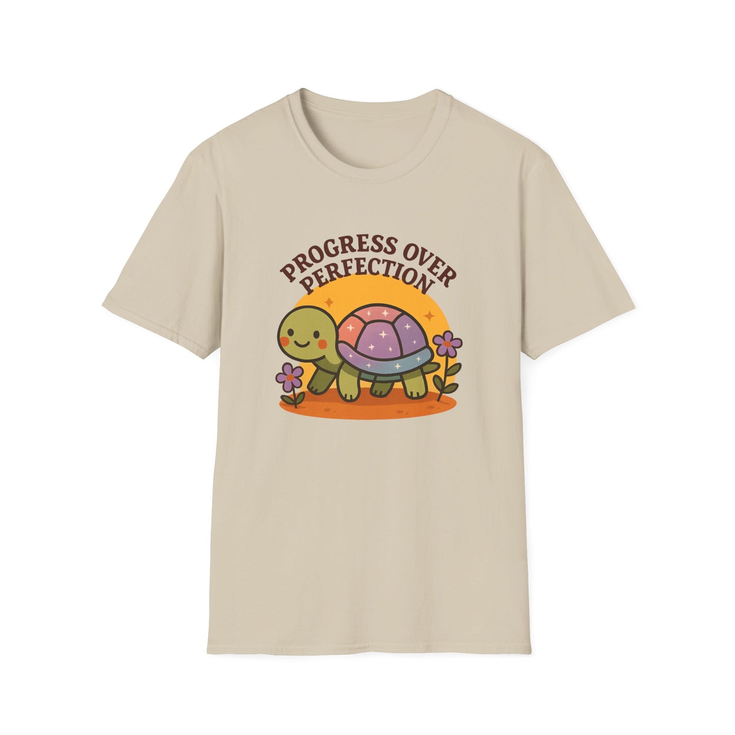 Progress Over Perfection Shirt β Cute Turtle Graphic Tee, Comfort Colors Inspired, Growth Mindset T-Shirt for Teachers, Students & Everyday Wear