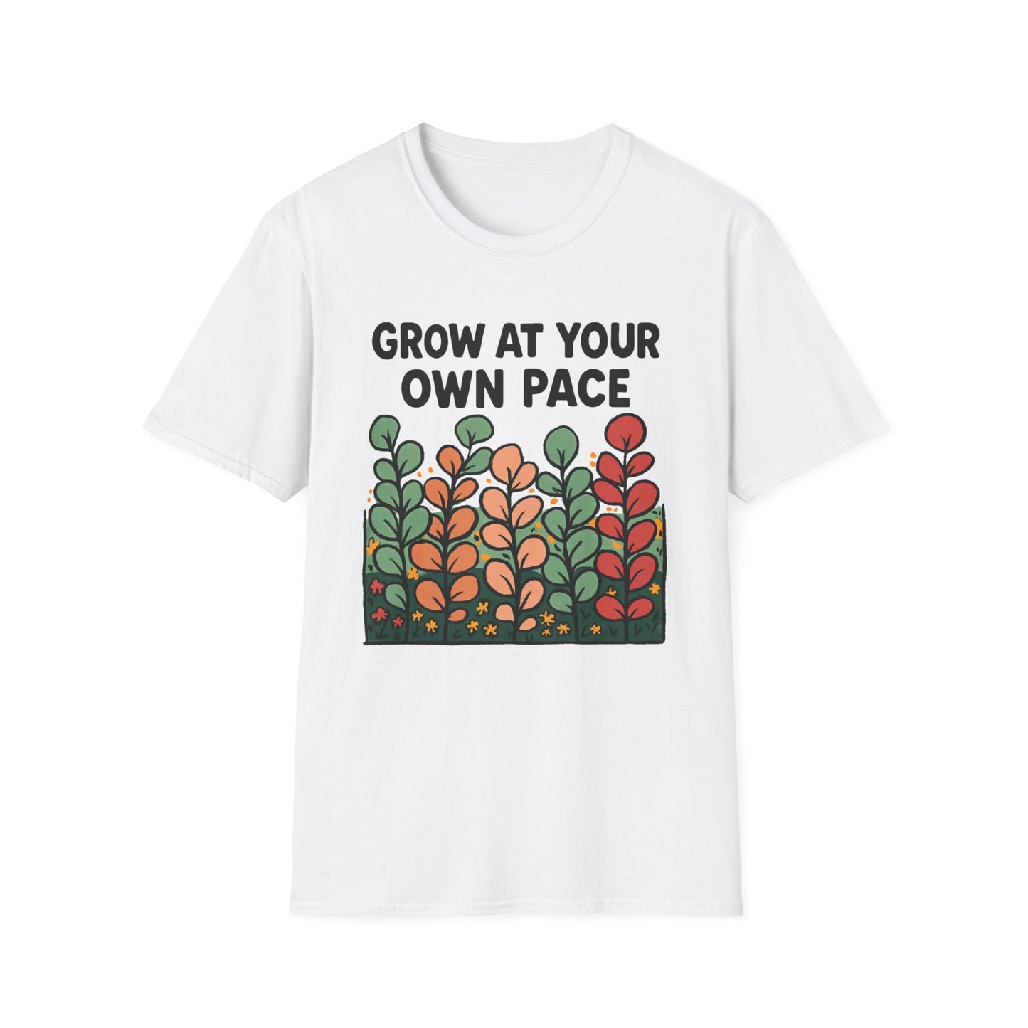 Grow at Your Own Pace Shirt β Retro Floral Graphic Tee, Comfort Colors Inspired, Growth Mindset T-Shirt for Women, Teachers & Everyday Wear