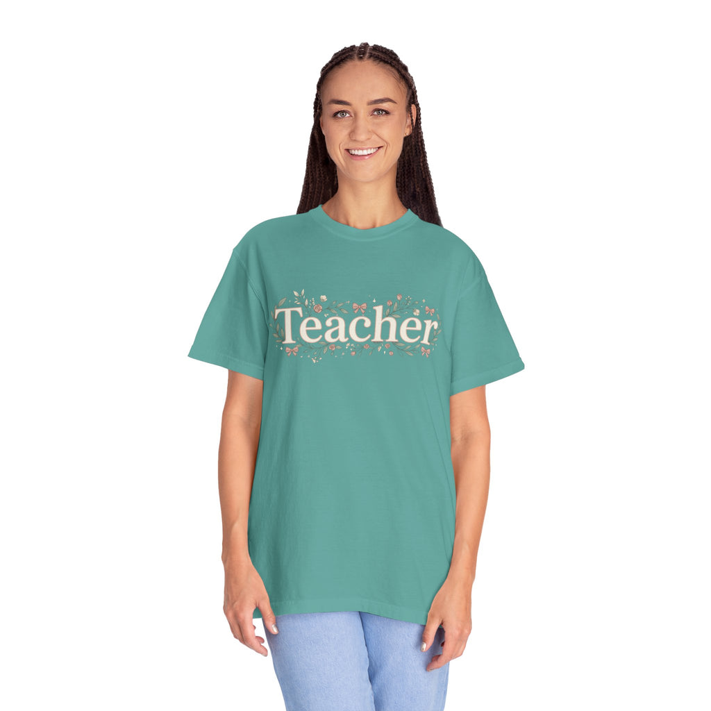 Teacher Floral T‑Shirt
