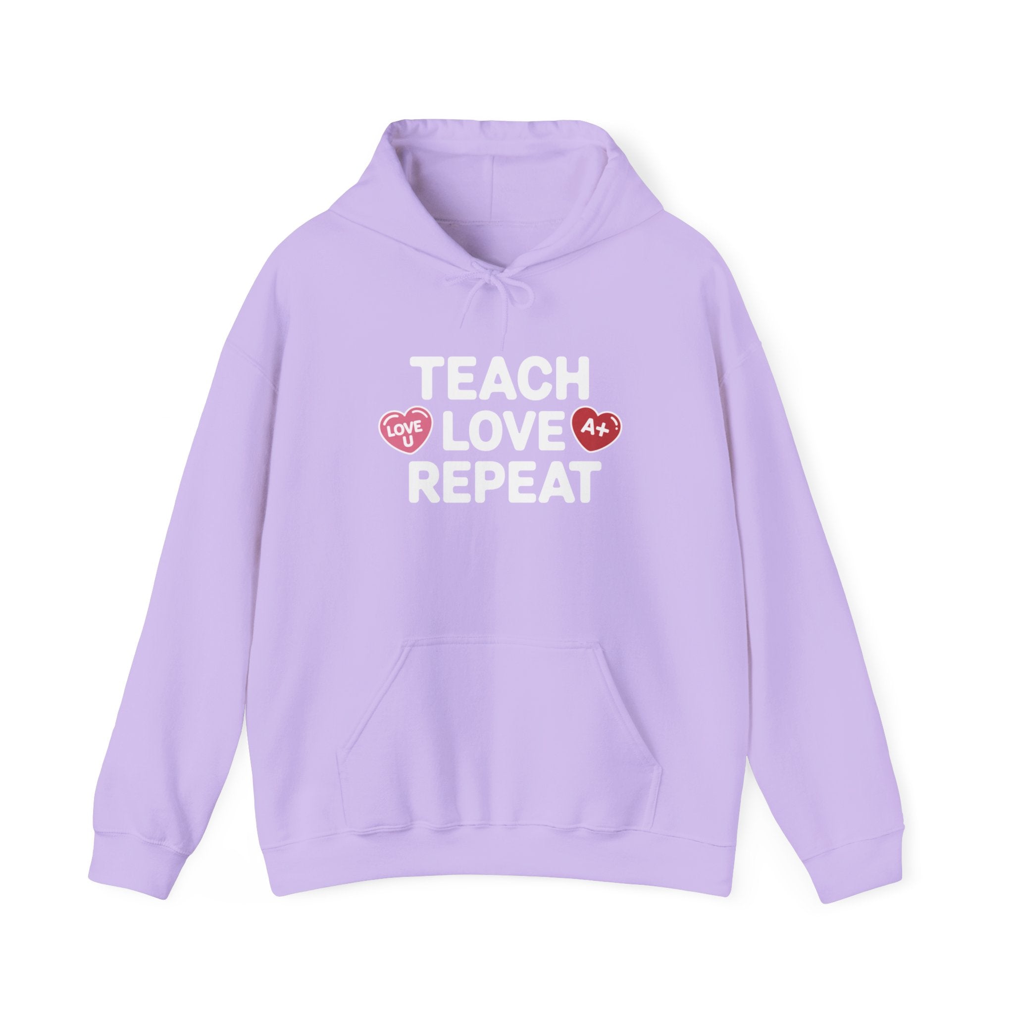 Teacher Hoodie — "Teach Love Repeat" Cozy Educator Sweatshirt