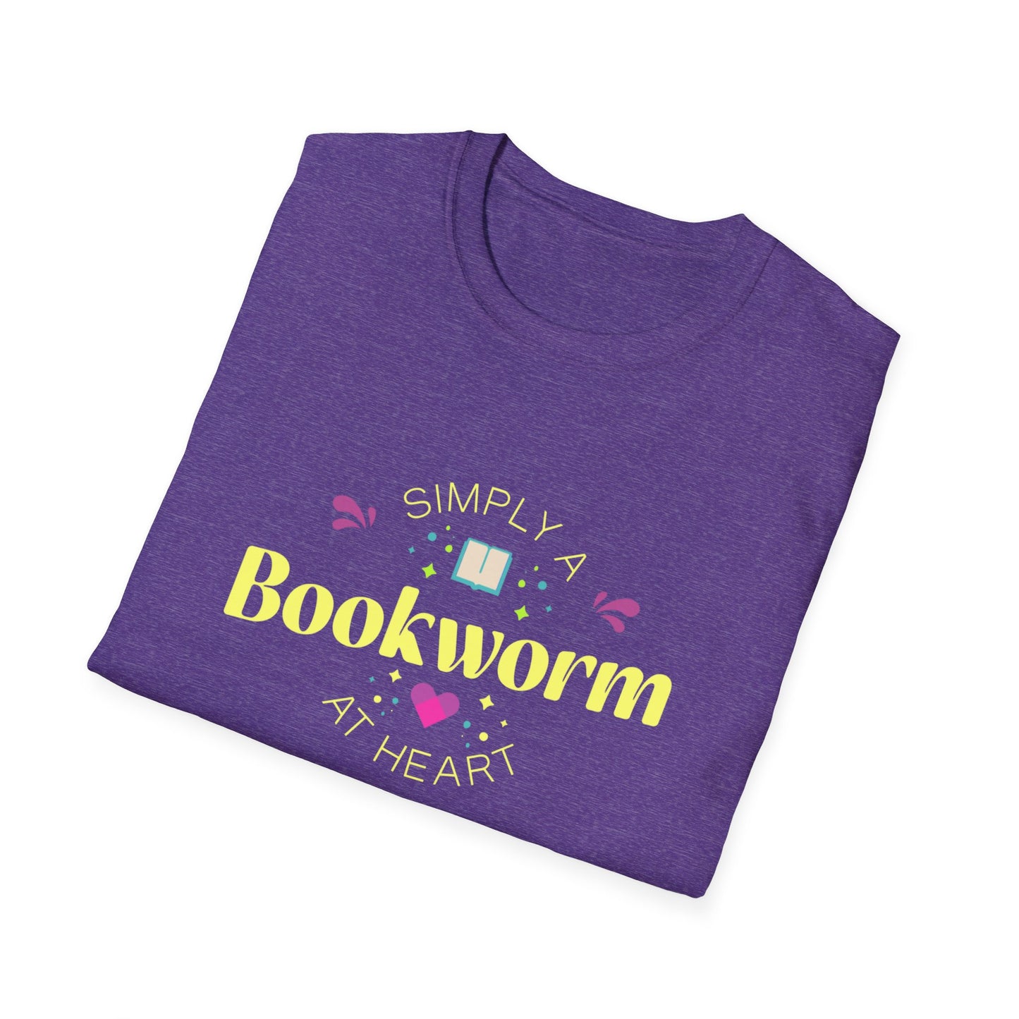 Bookworm T-Shirt — Cute Pastel Reading Tee with Book & Heart Graphic
