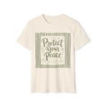 Protect Your Peace T‑Shirt — Organic Recycled Tee with Calming Botanical Design