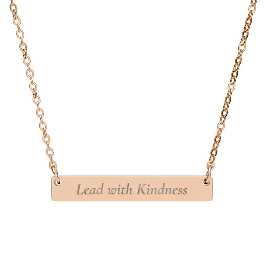Lead With Kindness Bar Necklace