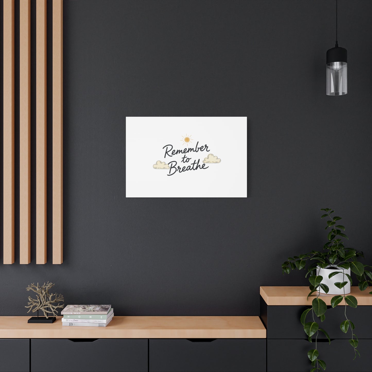 Remember to Breathe Canvas | analogue reminder, handwritten note aesthetic