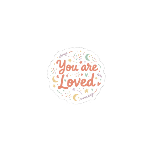 You Are Loved Sticker | handwritten doodle, sketch aesthetic pastel