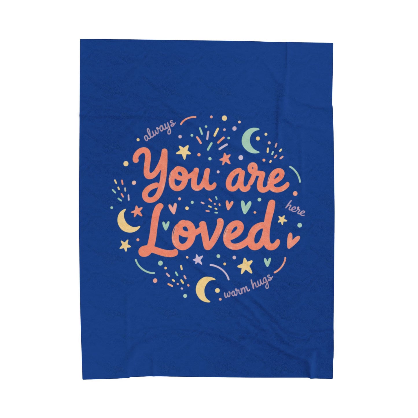 You Are Loved Velveteen Plush Blanket | handwritten doodle, sketch aesthetic