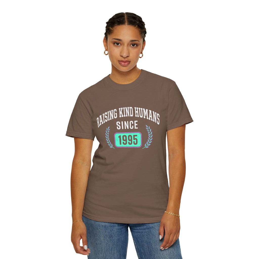 Raising Kind Humans T-Shirt — Personalized Birth Year