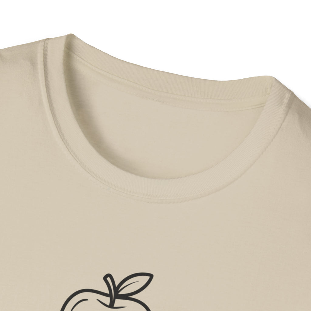 Teacher Apple Stack T‑Shirt — Minimalist Books & Apple Tee for Educators