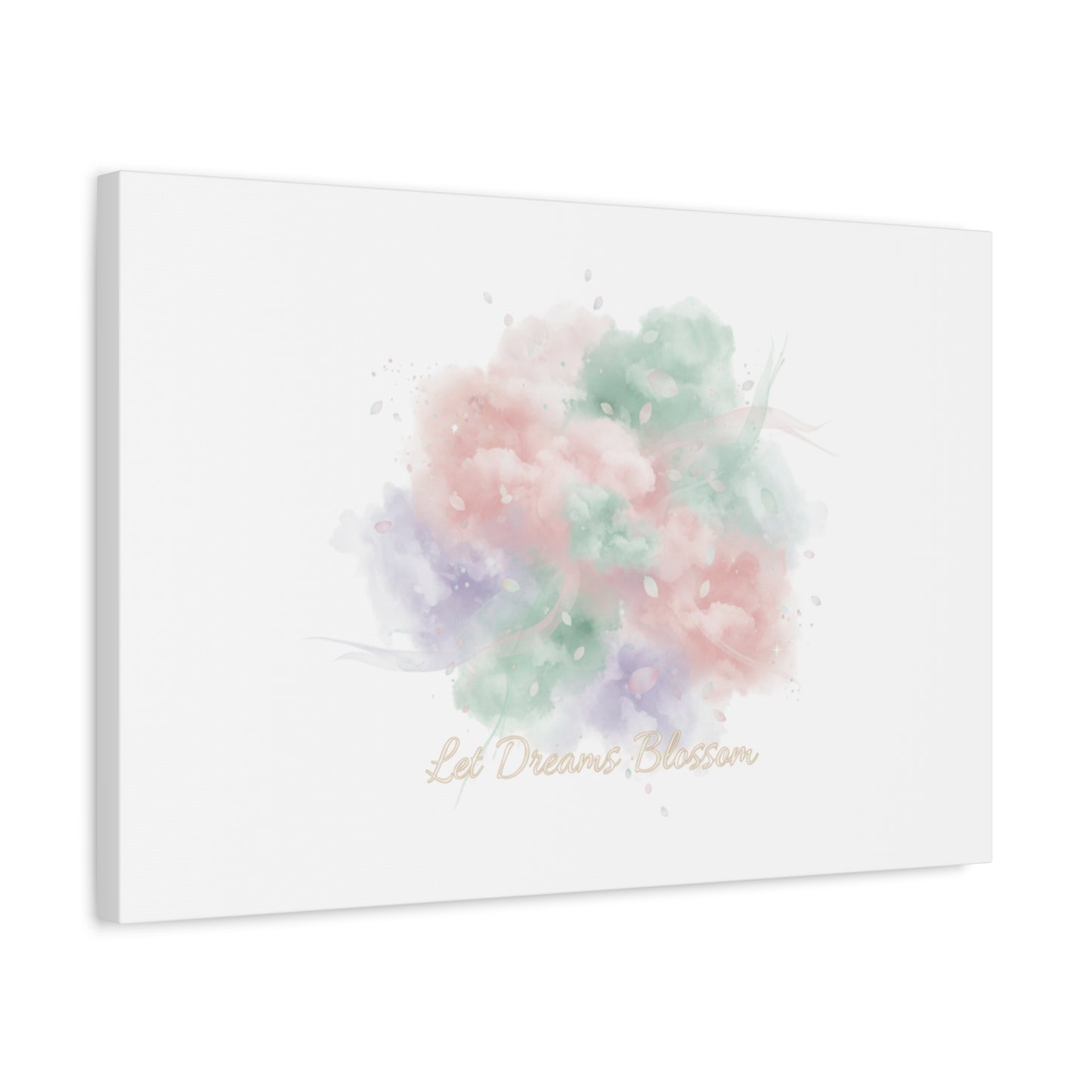 Dreamy Pastel Blossom Canvas | Matte Stretched Wall Art, pastel winter design