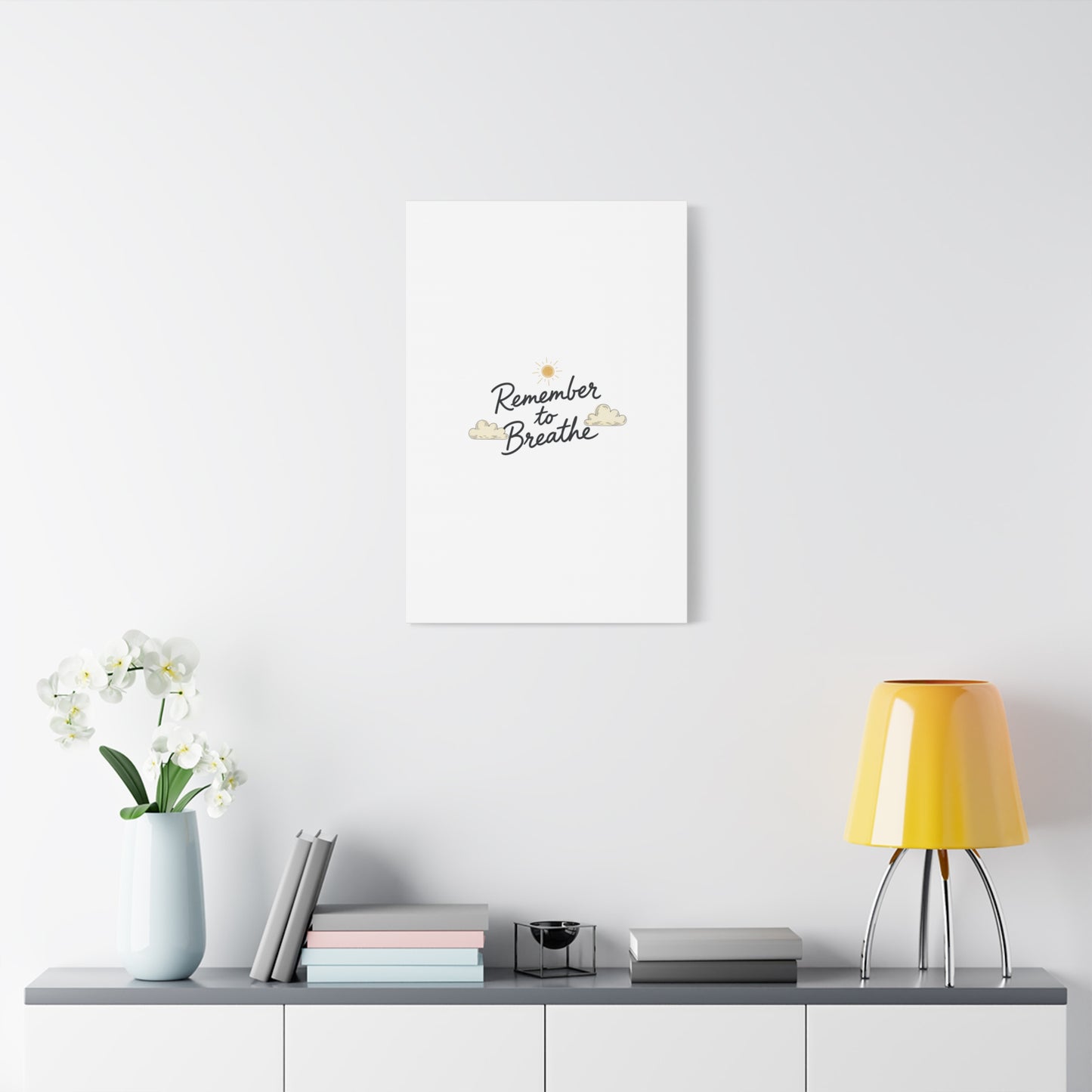 Remember to Breathe Canvas | analogue reminder, handwritten note aesthetic