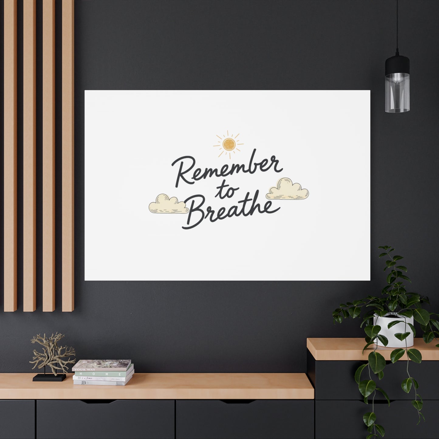 Remember to Breathe Canvas | analogue reminder, handwritten note aesthetic