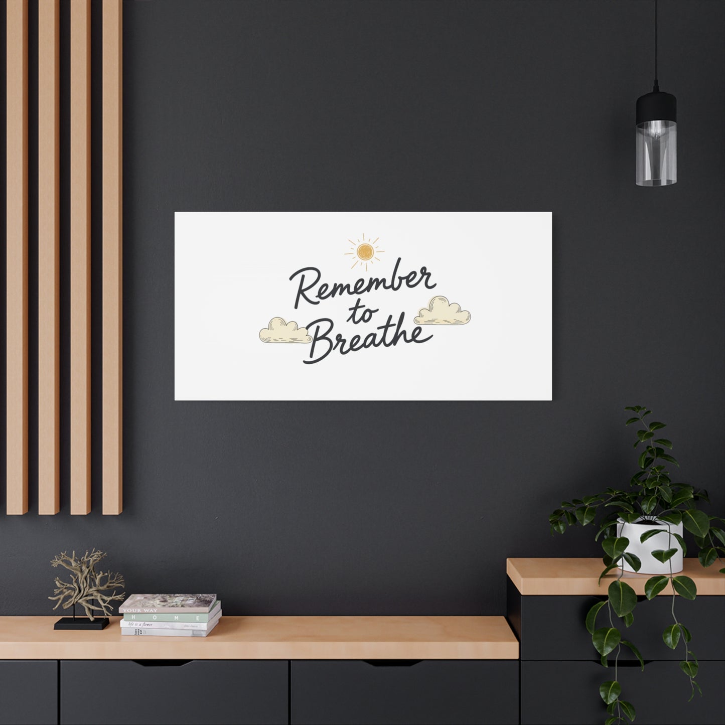 Remember to Breathe Canvas | analogue reminder, handwritten note aesthetic