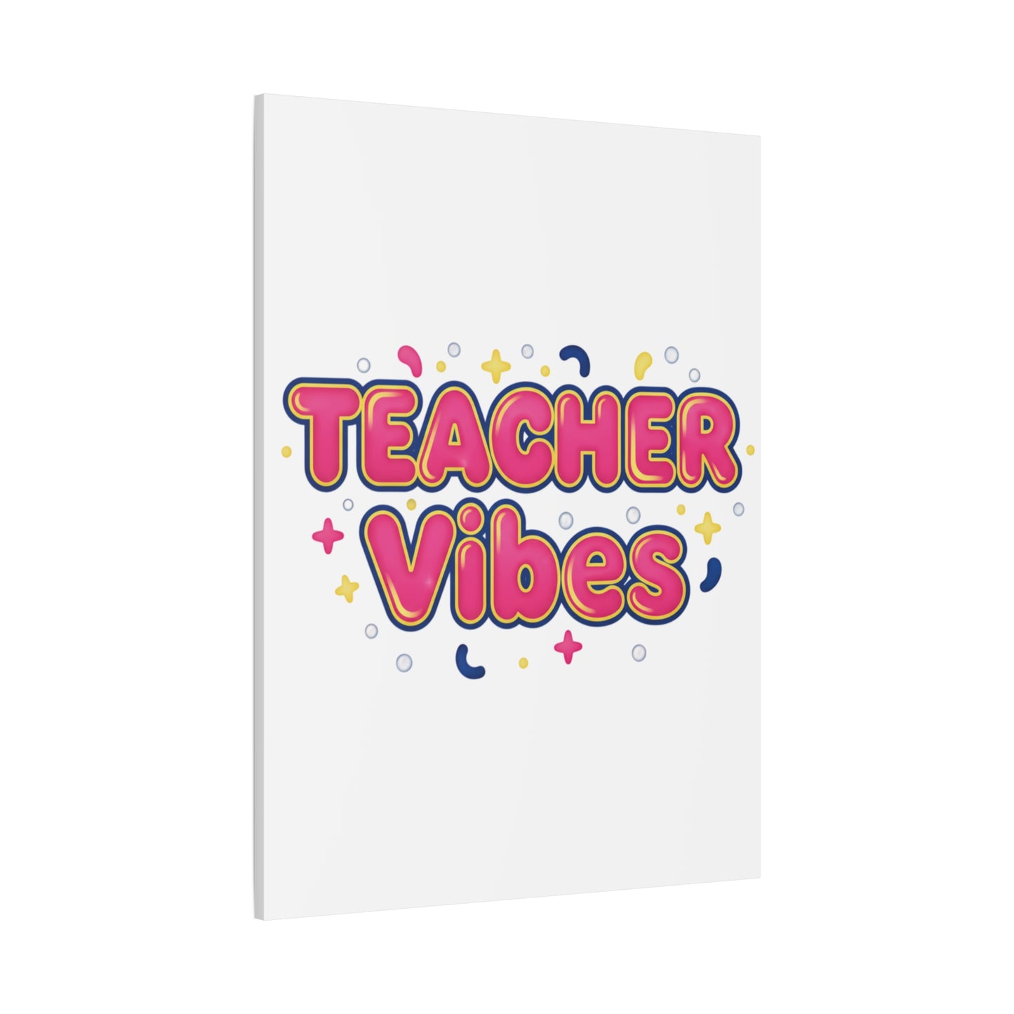 Teacher Vibes Canvas | Dopamine Decor, Neon Gradient Squishy Art