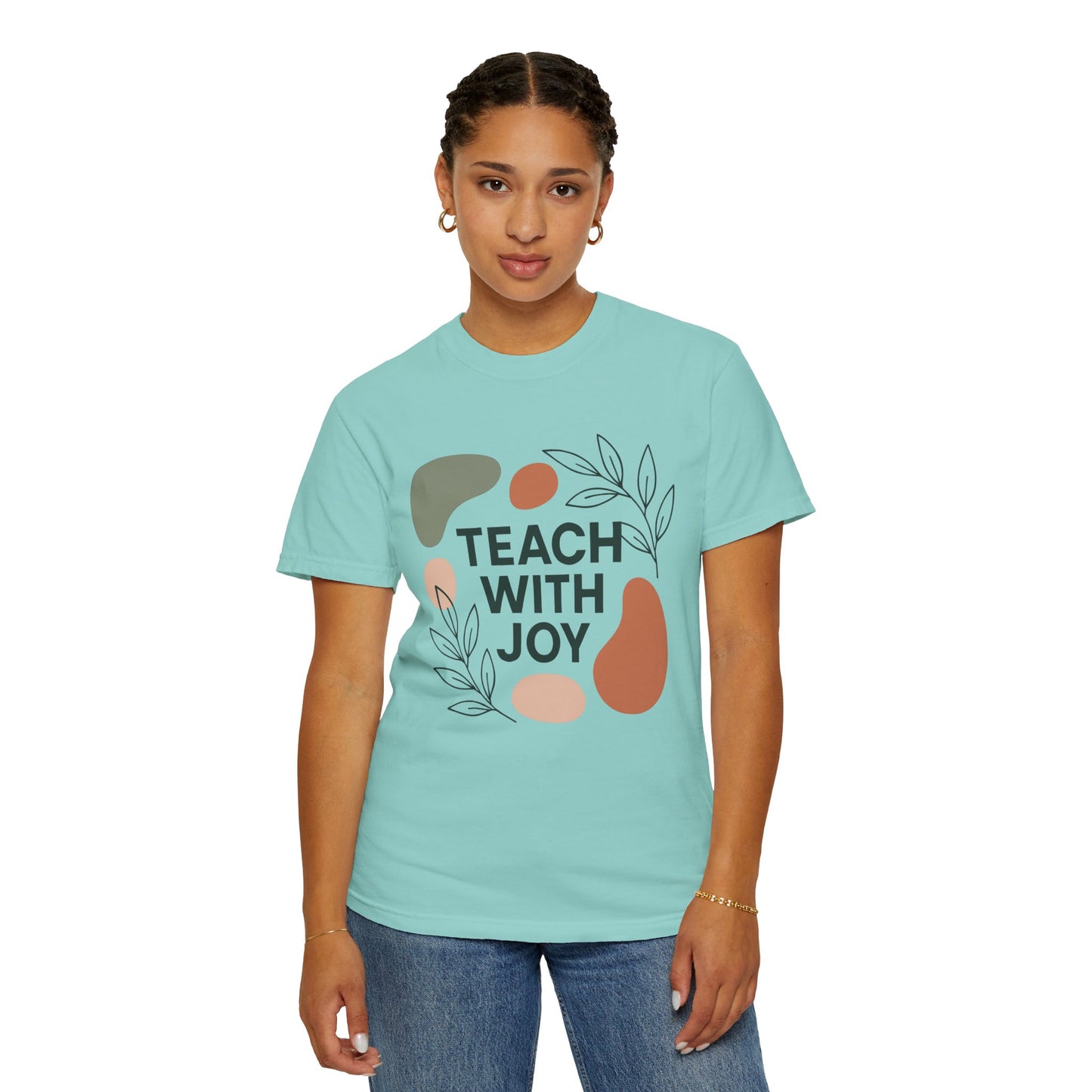 Teach With Joy Shirt | Boho Teacher Tee | Comfort Colors® Graphic T-Shirt